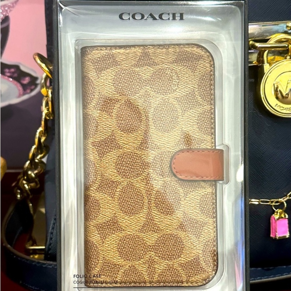 NIB Coach IPhone 13 Folio Case